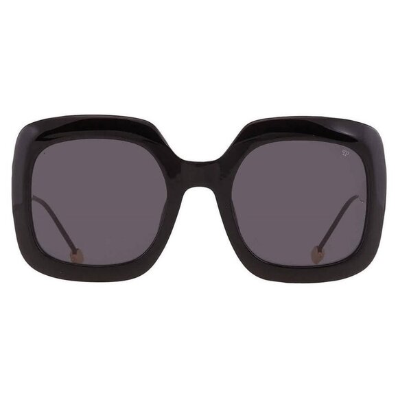 New Authentic Philipp Plein Grey Square Ladies Sunglasses SPP065S 0700 55 SPP065 - Picture 1 of 6